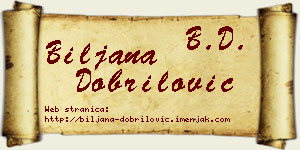 Biljana Dobrilović vizit kartica